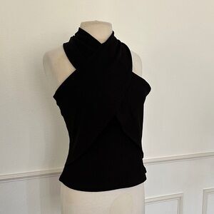 Kerrently Drop Elegant Black Halter Top